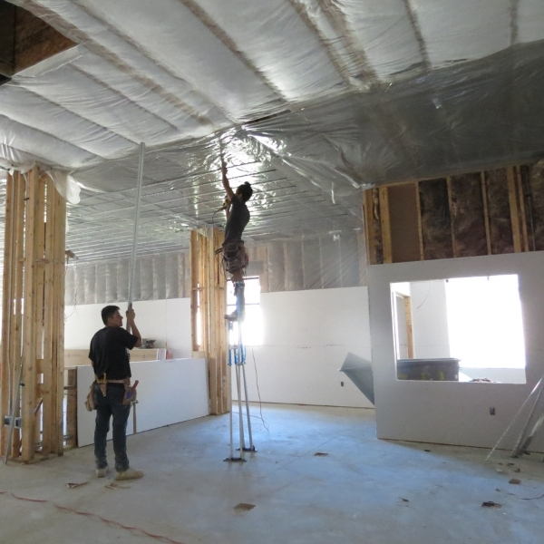 Sheetrock in main area